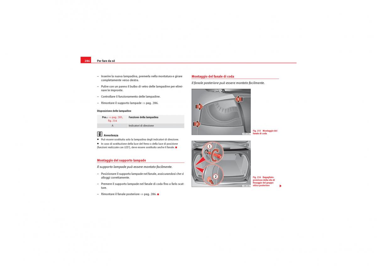 Seat Exeo manuale del proprietario / page 288