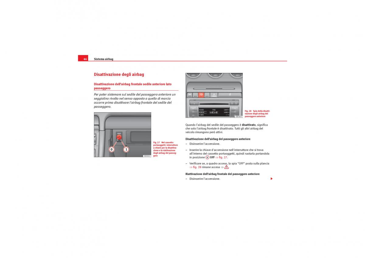 Seat Exeo manuale del proprietario / page 48