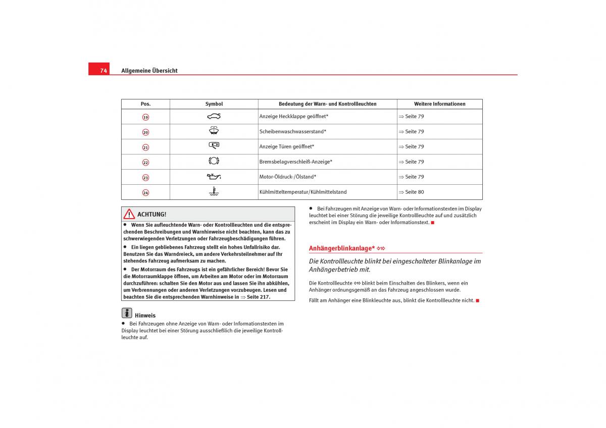 Seat Alhambra I 1 Handbuch / page 76