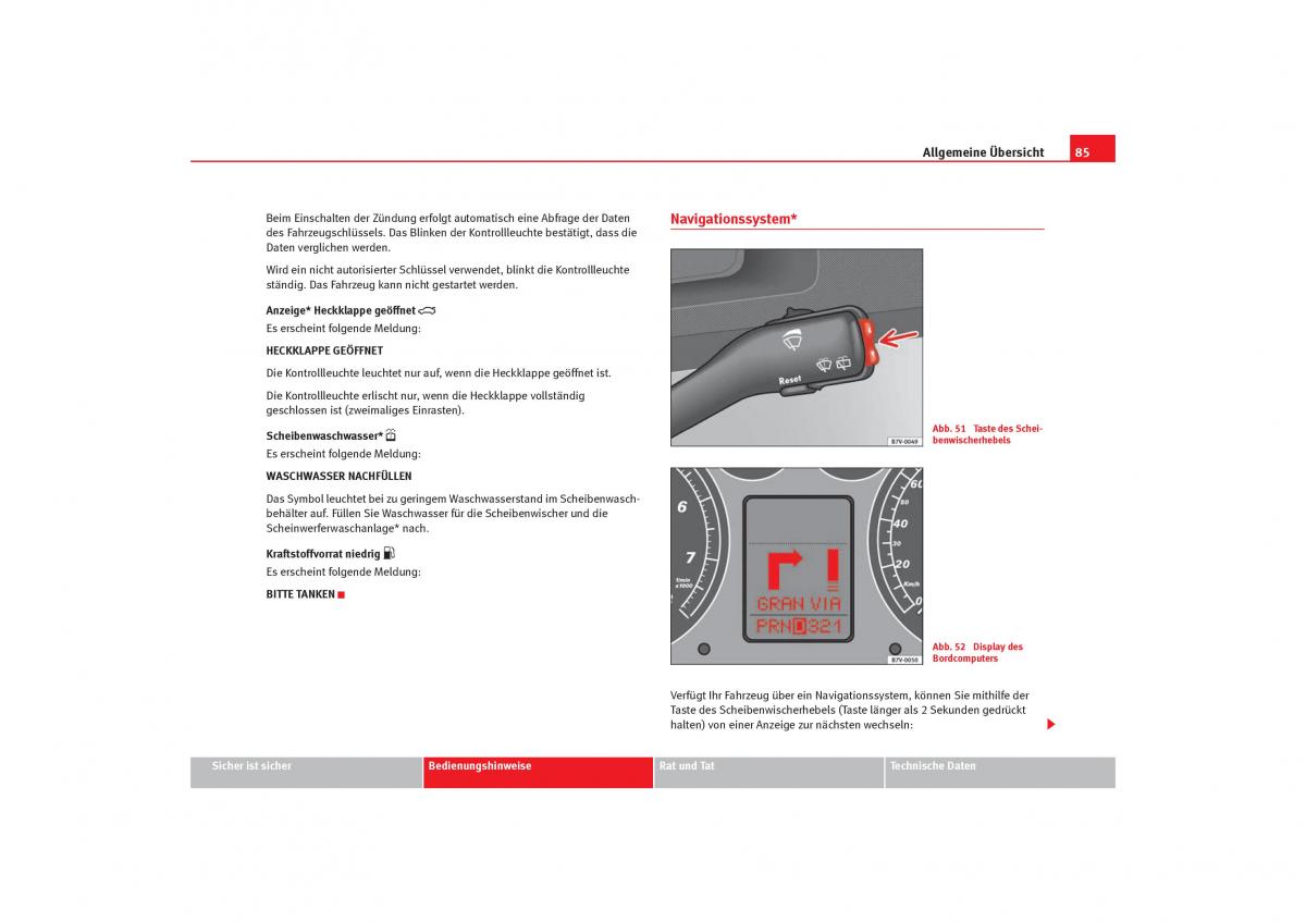 Seat Alhambra I 1 Handbuch / page 87