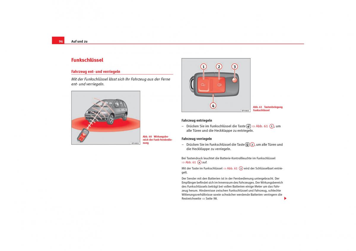 Seat Alhambra I 1 Handbuch / page 98