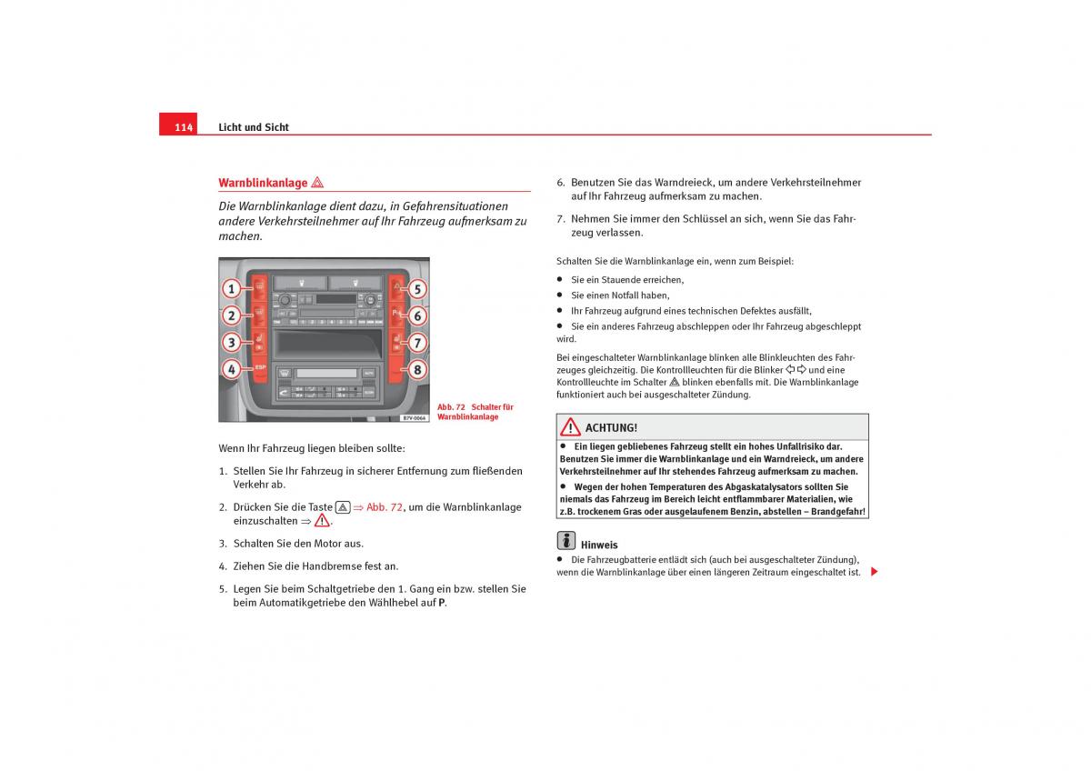 Seat Alhambra I 1 Handbuch / page 116