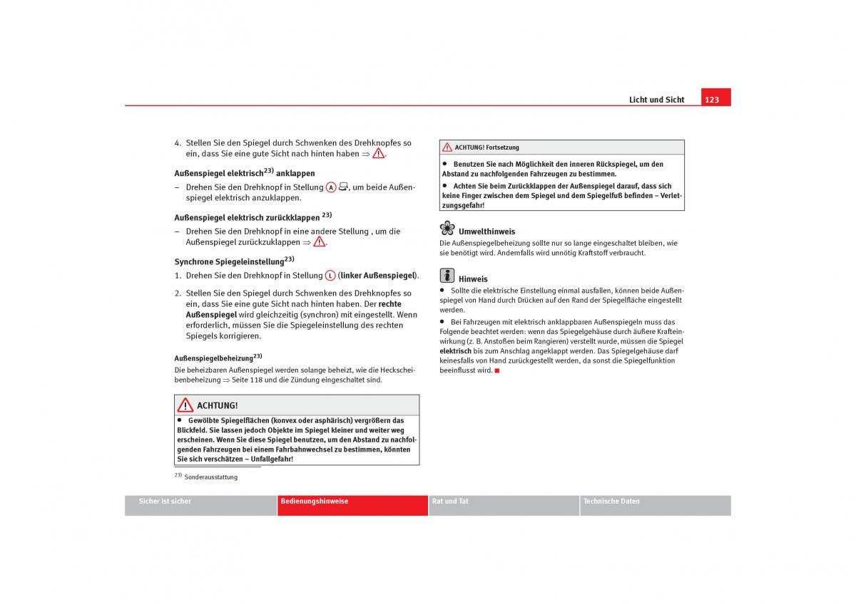 Seat Alhambra I 1 Handbuch / page 125