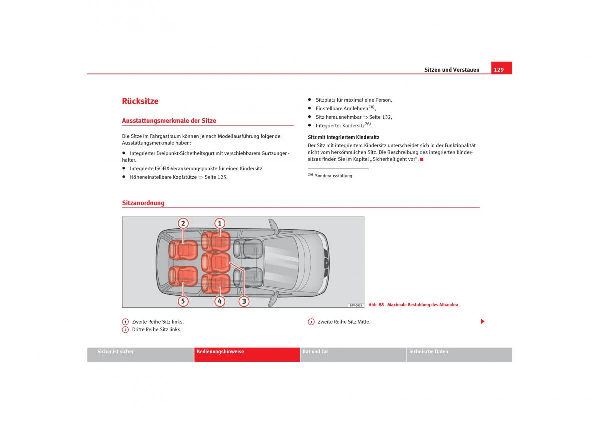 Seat Alhambra I 1 Handbuch / page 131