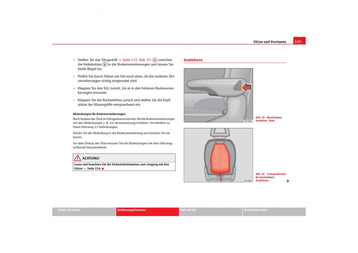 Seat Alhambra I 1 Handbuch / page 135