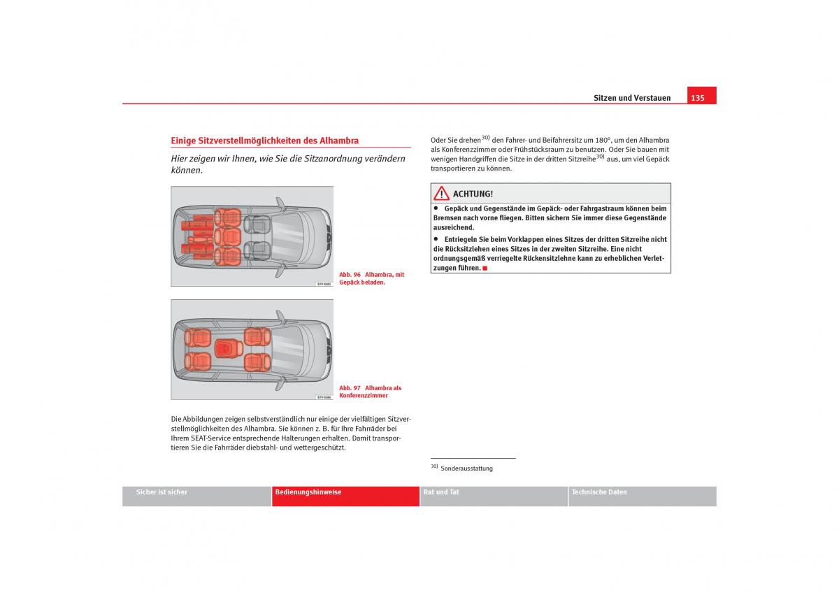 Seat Alhambra I 1 Handbuch / page 137