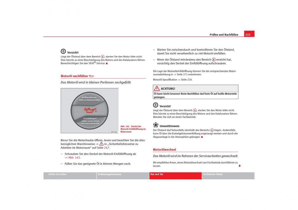 Seat Alhambra I 1 Handbuch / page 225