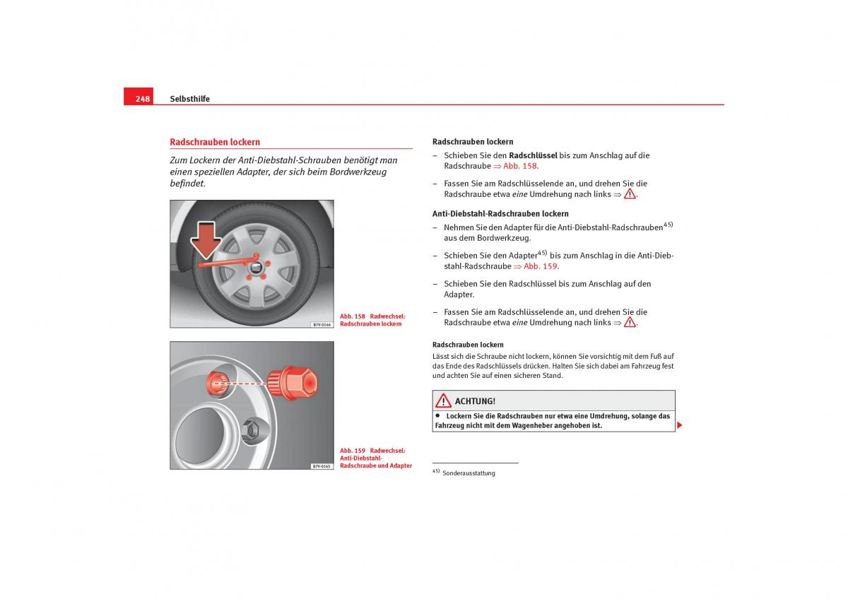 Seat Alhambra I 1 Handbuch / page 250