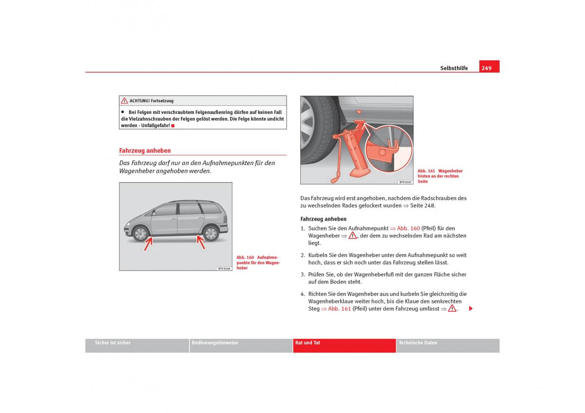 Seat Alhambra I 1 Handbuch / page 251