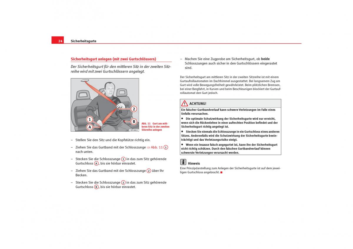 Seat Alhambra I 1 Handbuch / page 26