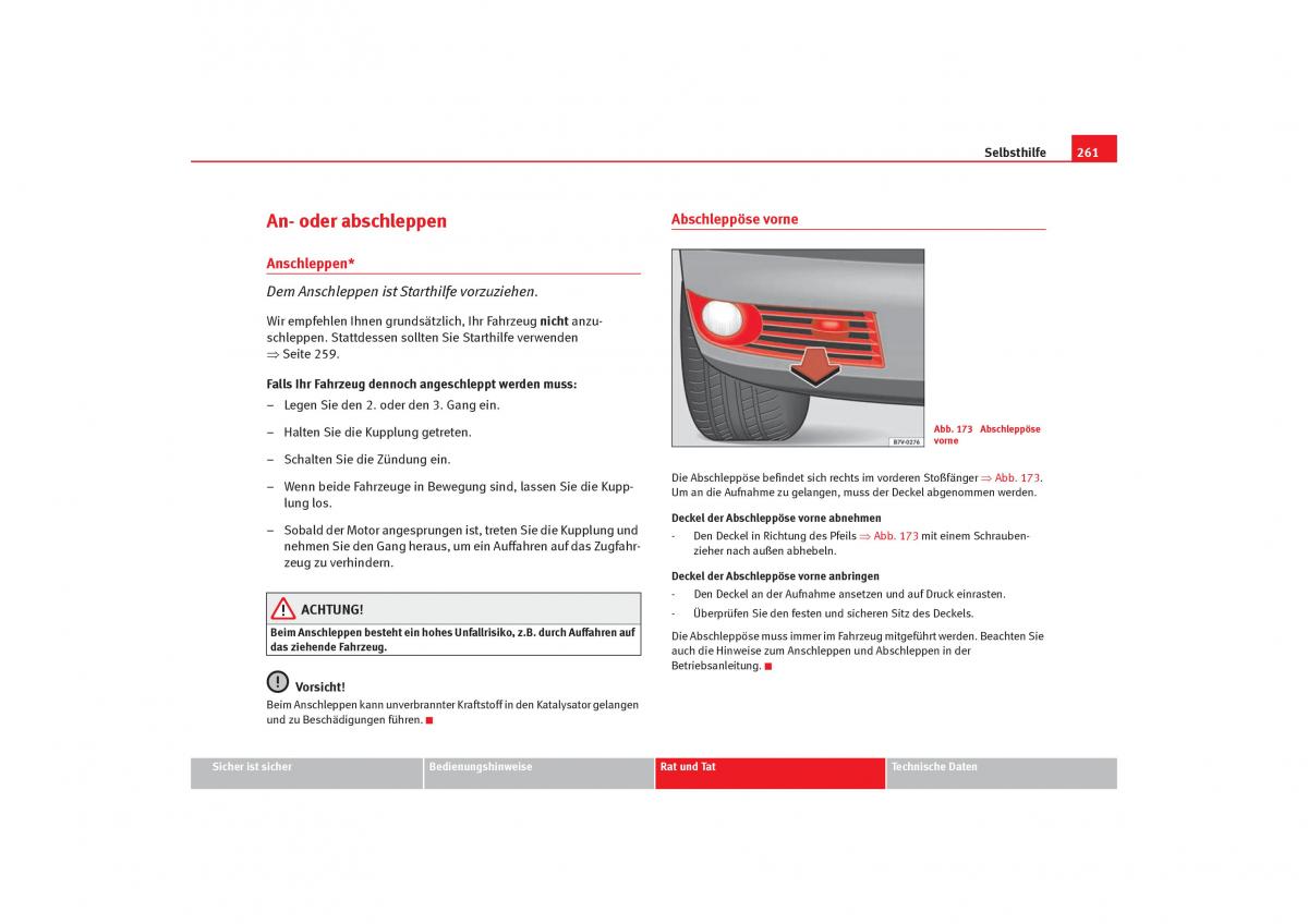 Seat Alhambra I 1 Handbuch / page 263