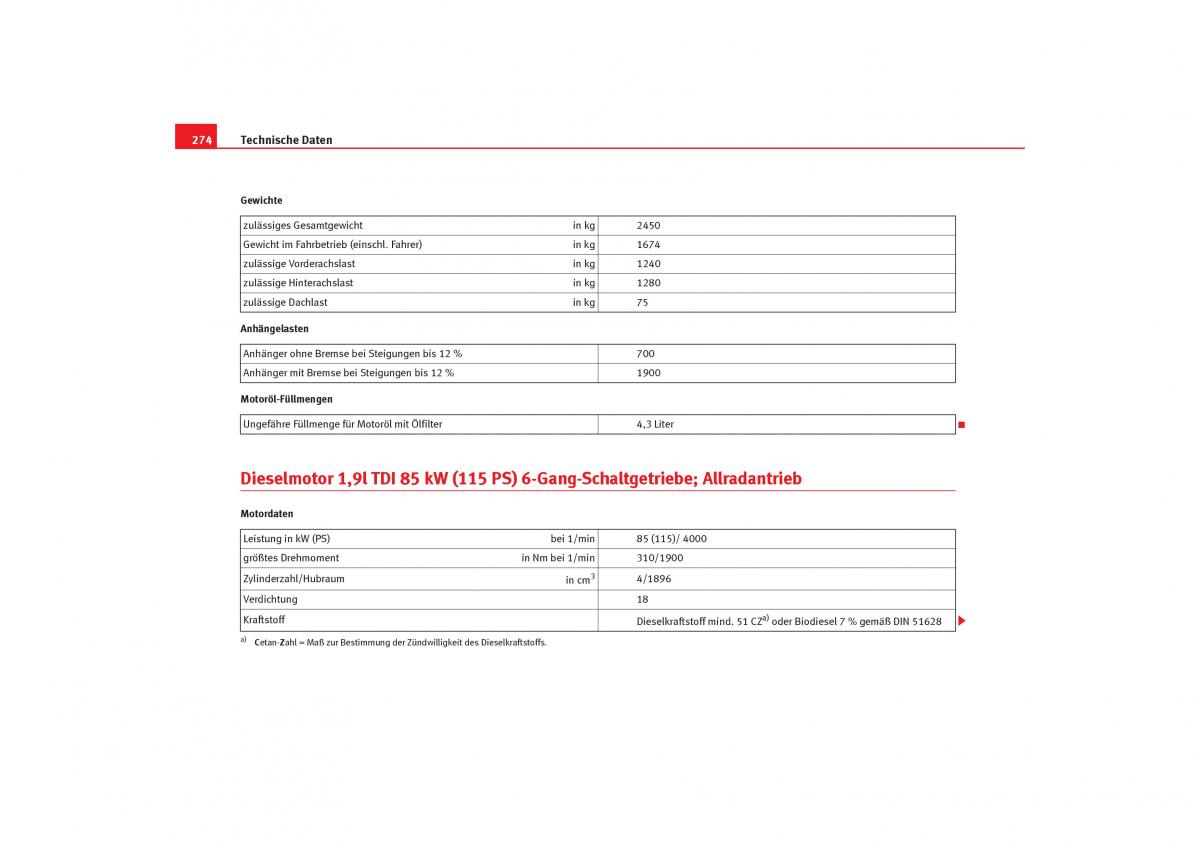 Seat Alhambra I 1 Handbuch / page 276