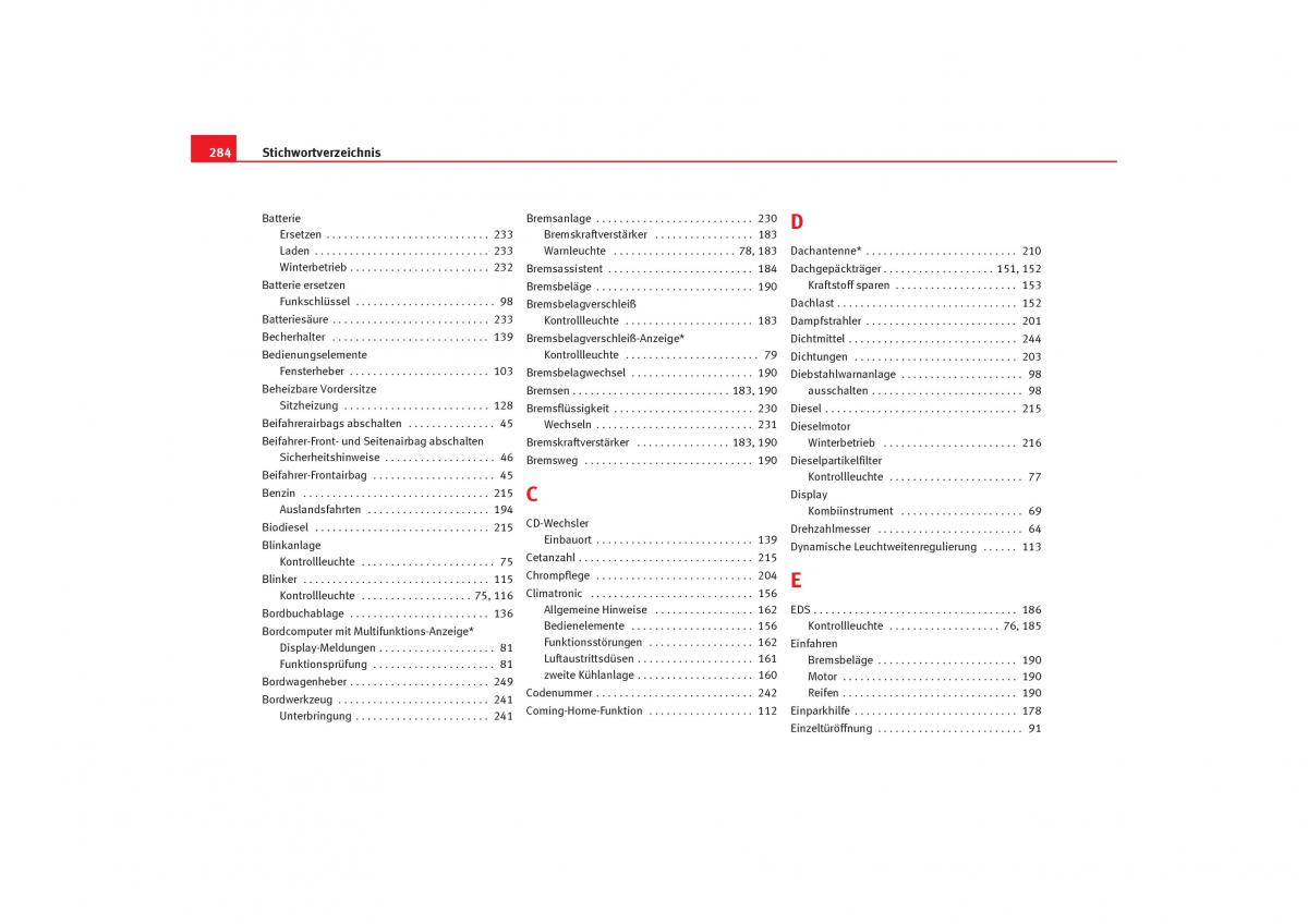 Seat Alhambra I 1 Handbuch / page 286