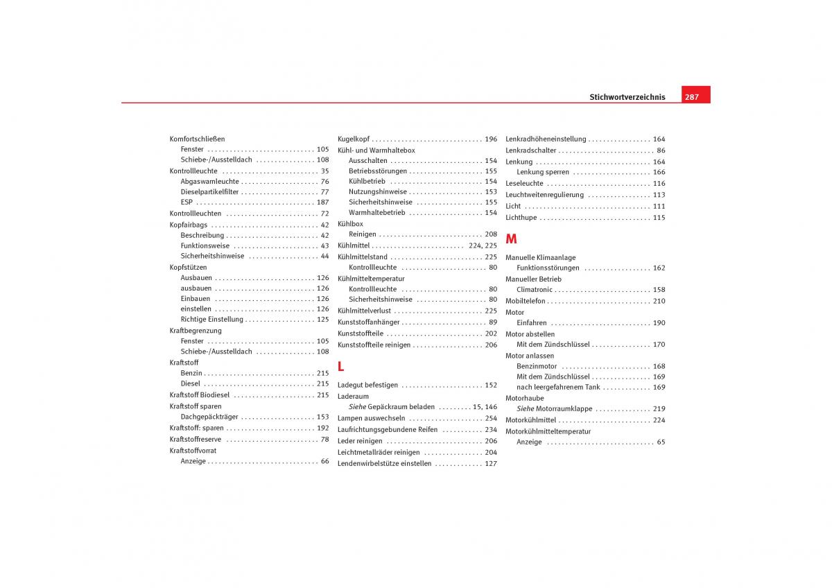 Seat Alhambra I 1 Handbuch / page 289