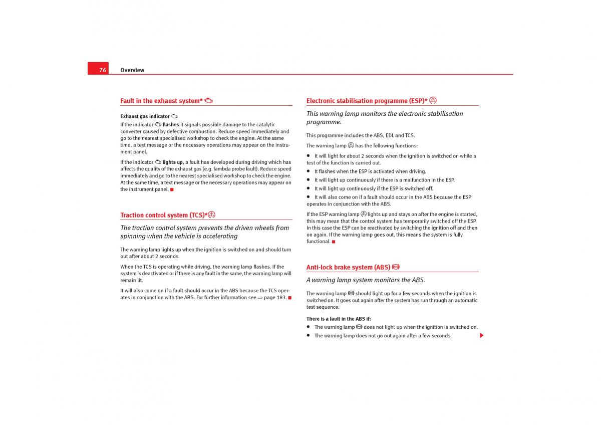 Seat Alhambra I 1 owners manual / page 78