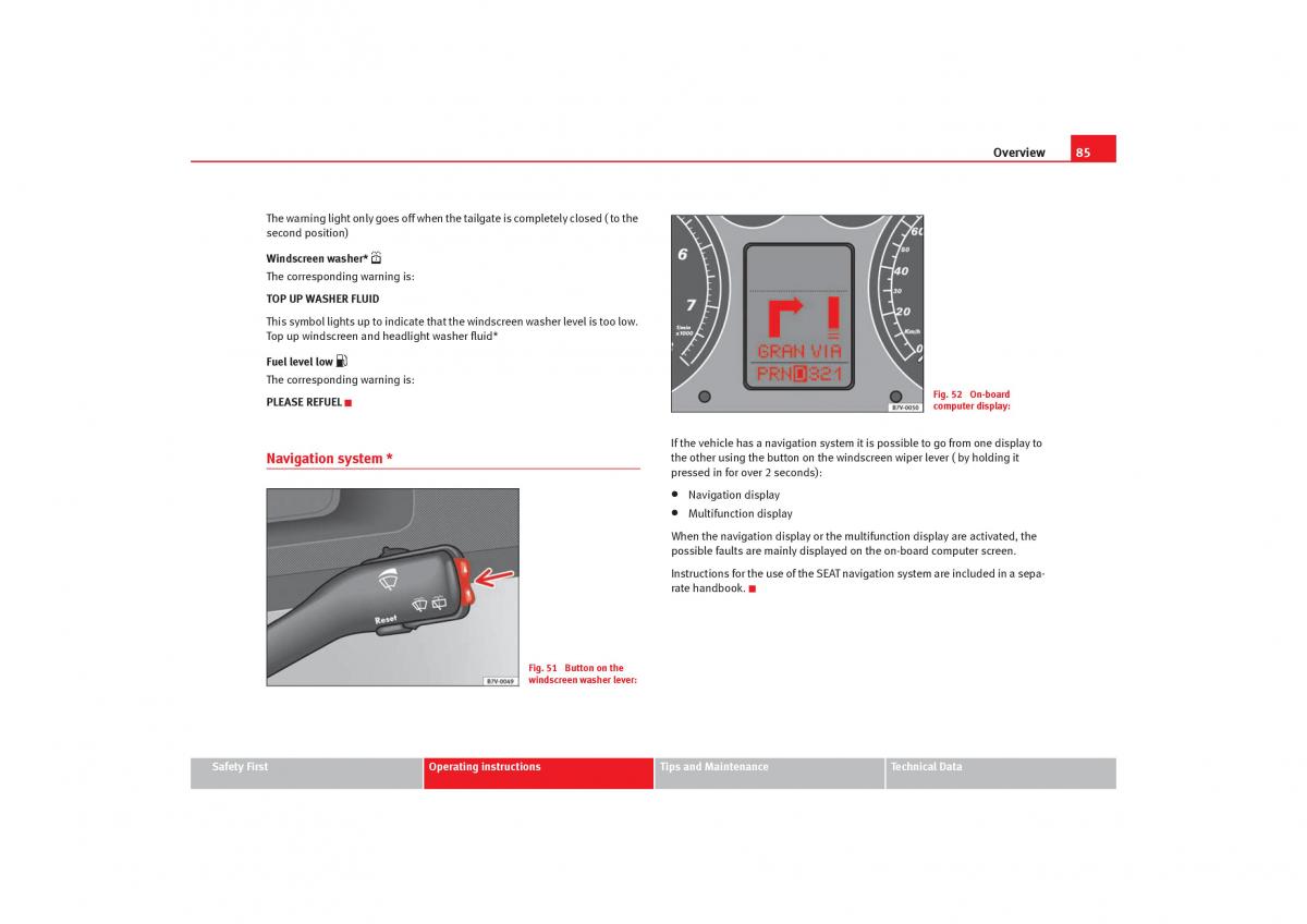 Seat Alhambra I 1 owners manual / page 87