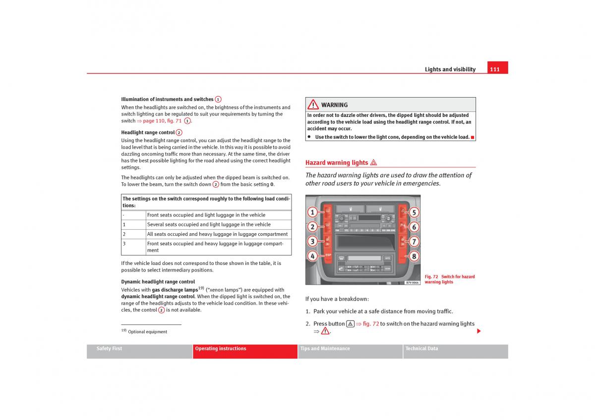 Seat Alhambra I 1 owners manual / page 113