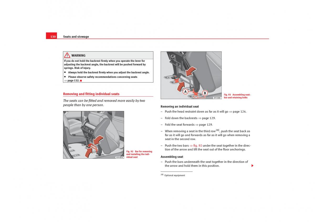 Seat Alhambra I 1 owners manual / page 132