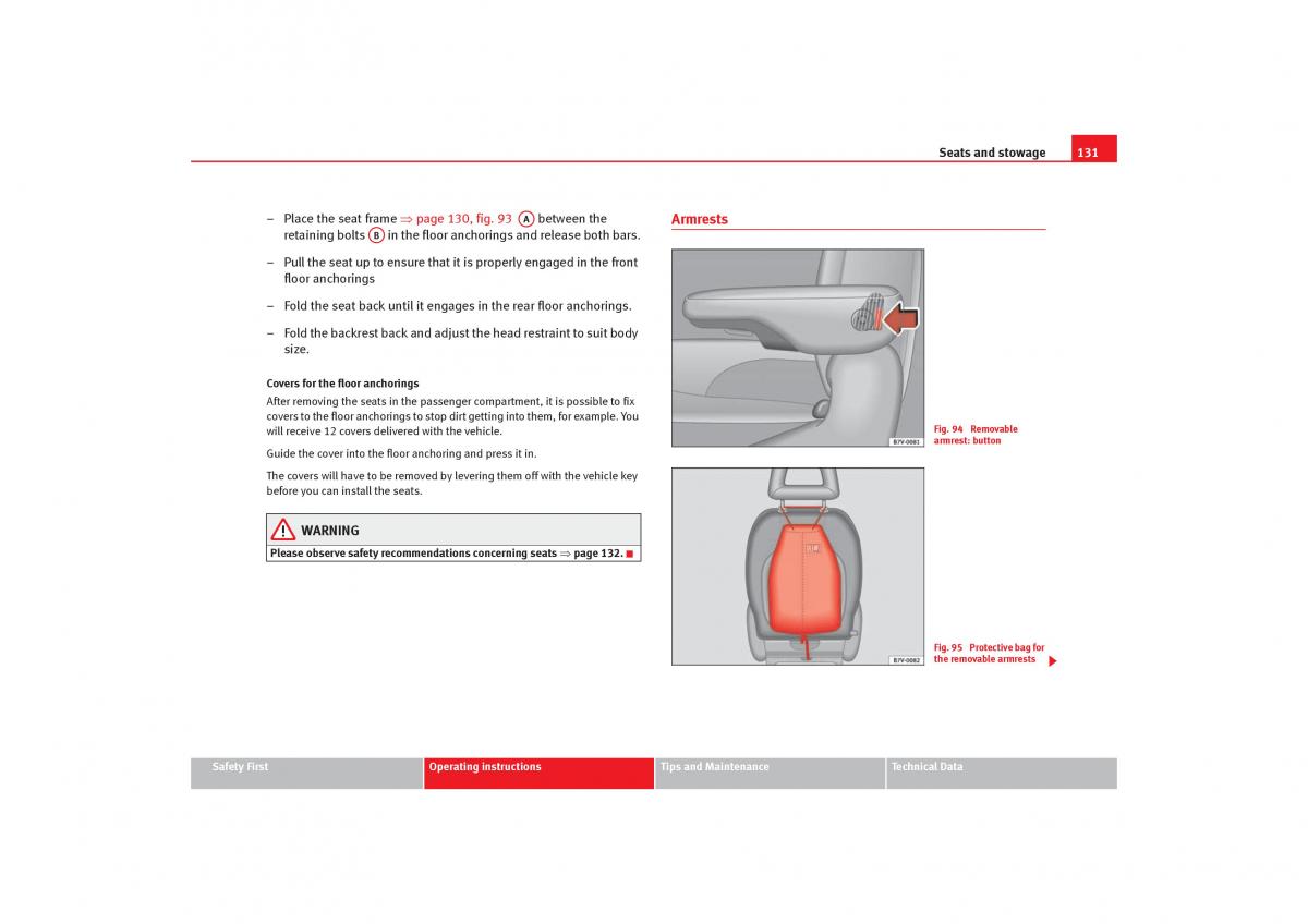 Seat Alhambra I 1 owners manual / page 133