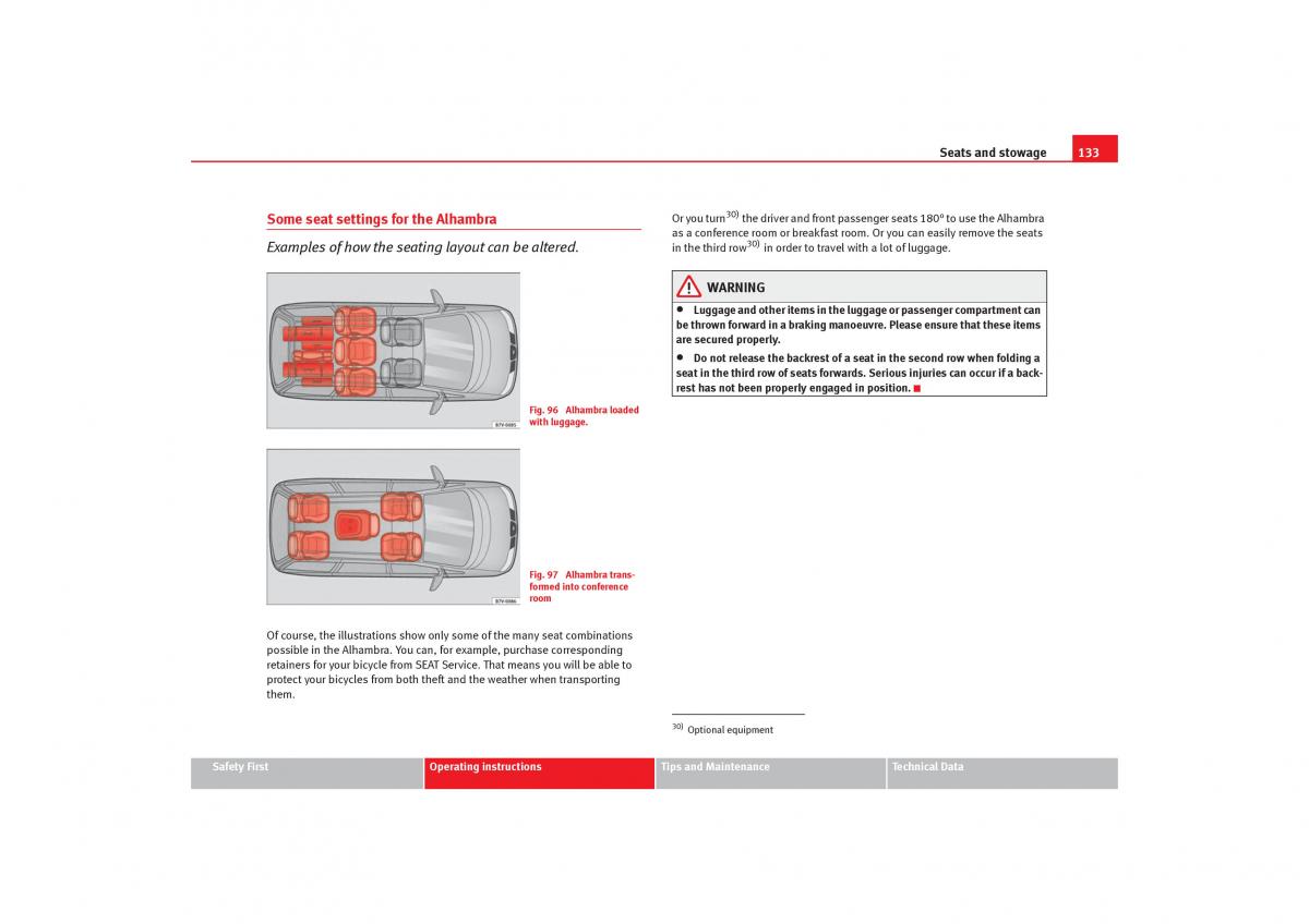 Seat Alhambra I 1 owners manual / page 135