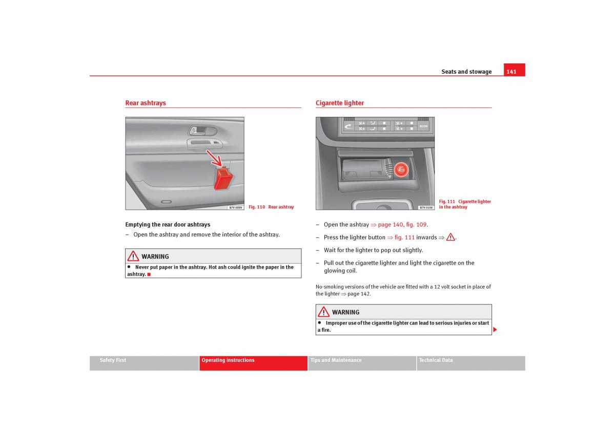 Seat Alhambra I 1 owners manual / page 143