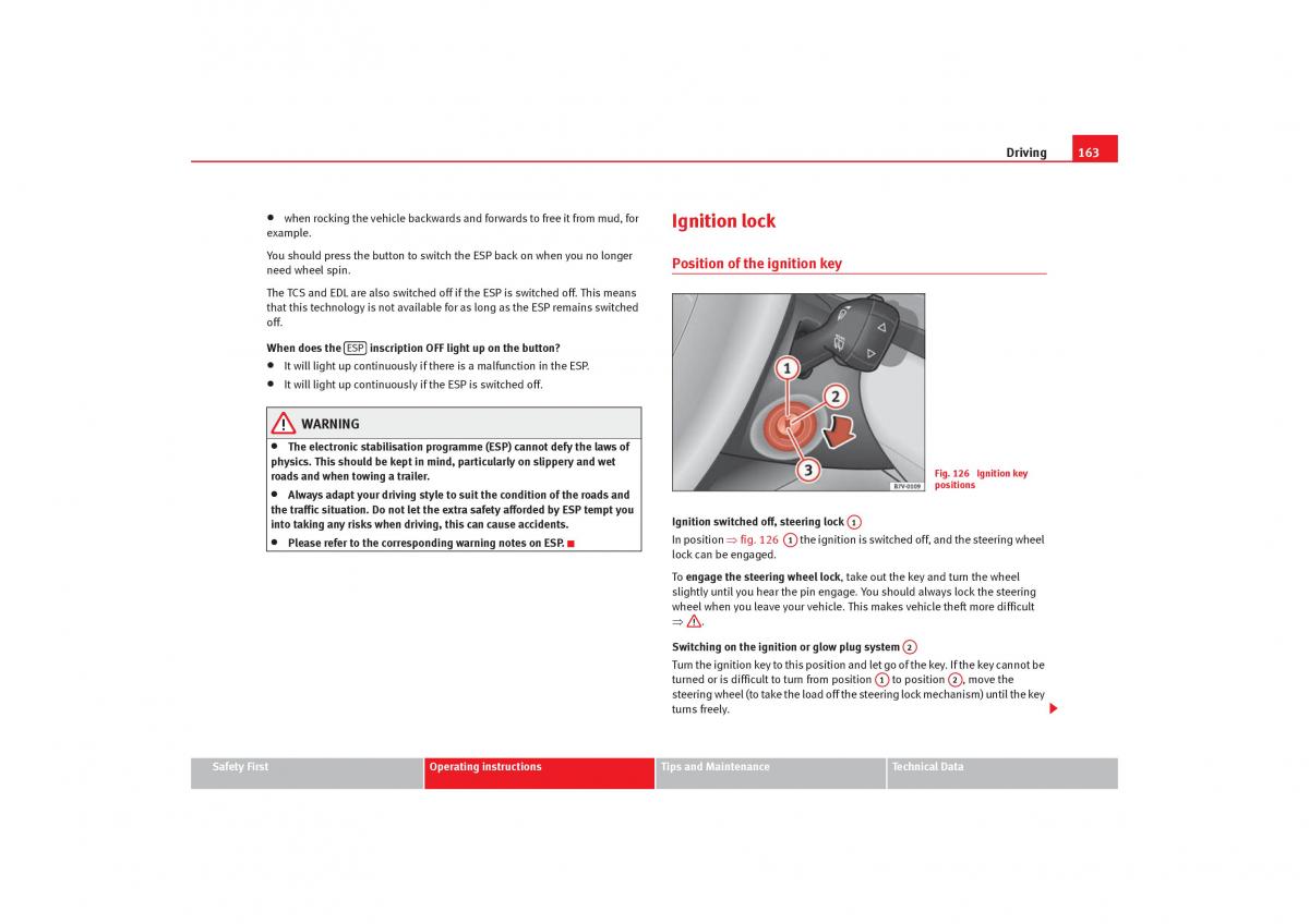 Seat Alhambra I 1 owners manual / page 165