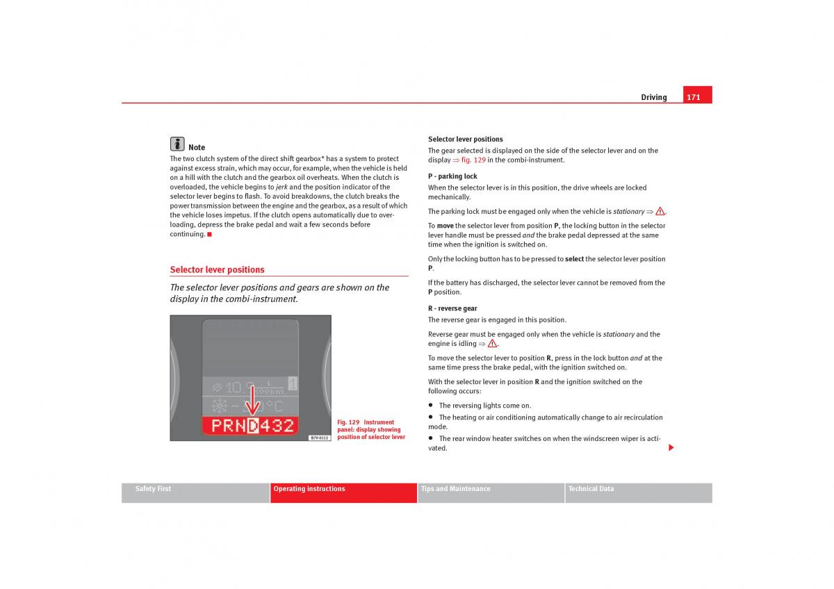 Seat Alhambra I 1 owners manual / page 173