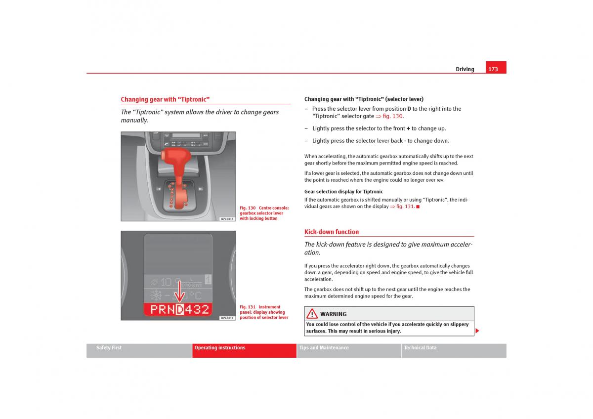 Seat Alhambra I 1 owners manual / page 175