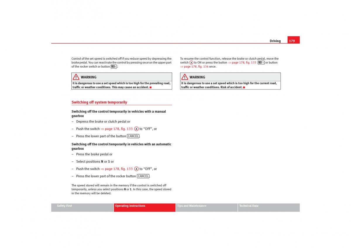 Seat Alhambra I 1 owners manual / page 181