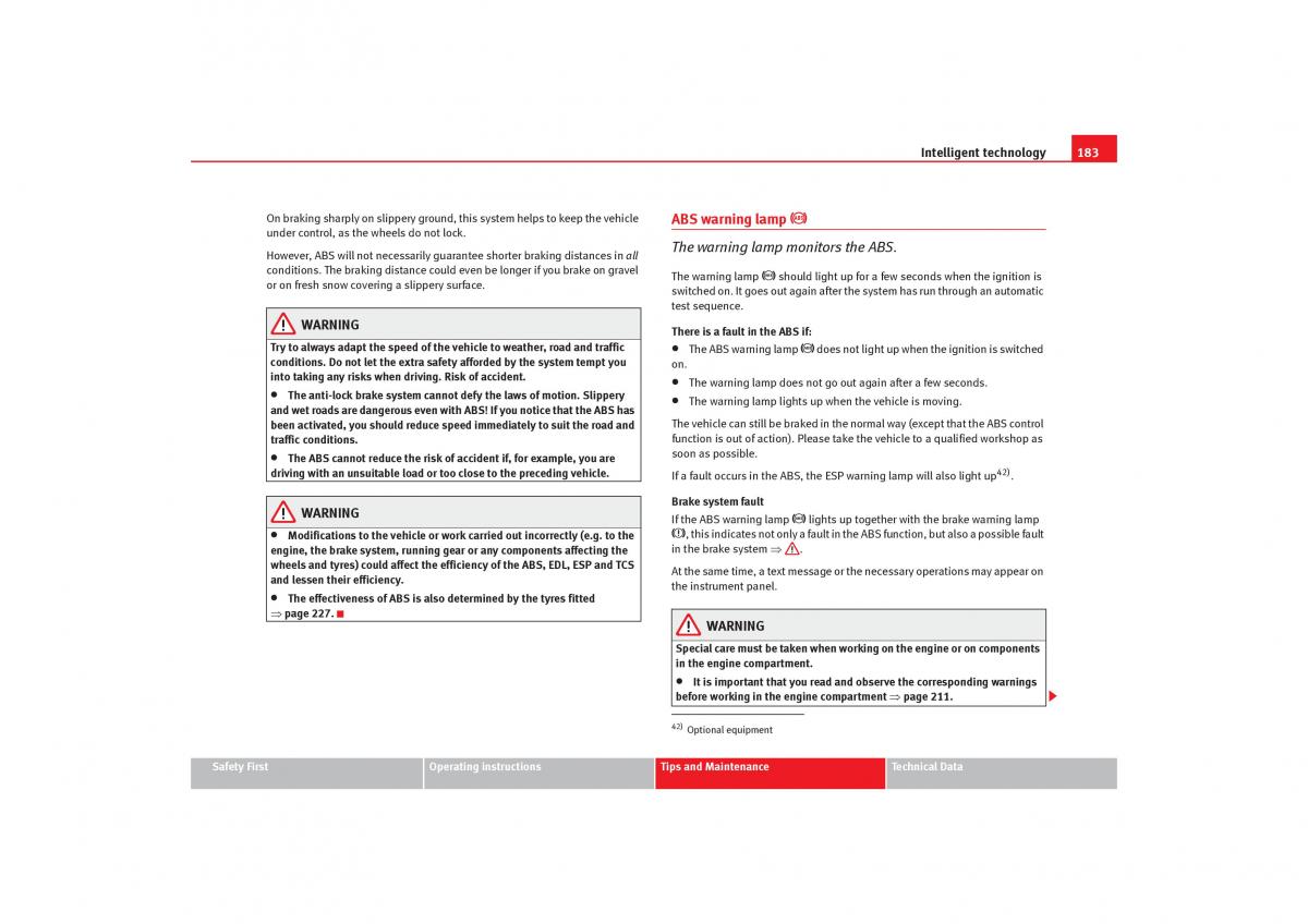 Seat Alhambra I 1 owners manual / page 185