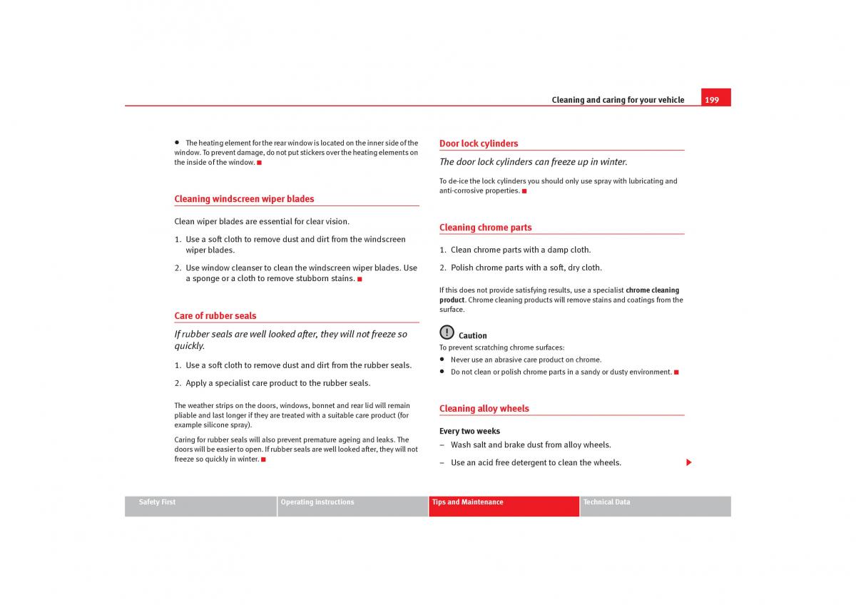 Seat Alhambra I 1 owners manual / page 201