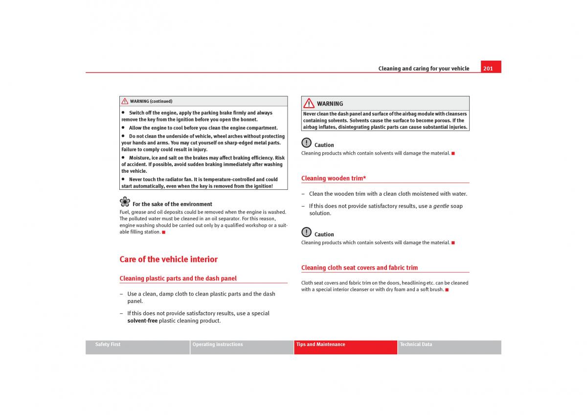 Seat Alhambra I 1 owners manual / page 203