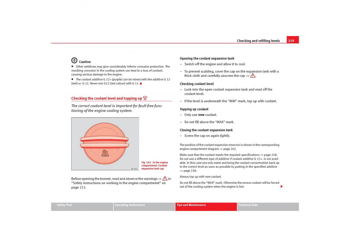 Seat Alhambra I 1 owners manual / page 221