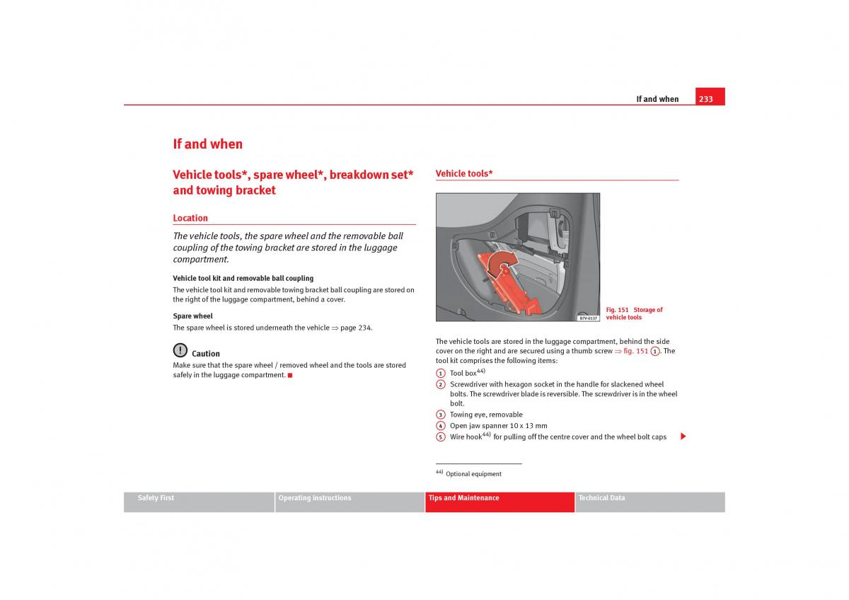 Seat Alhambra I 1 owners manual / page 235