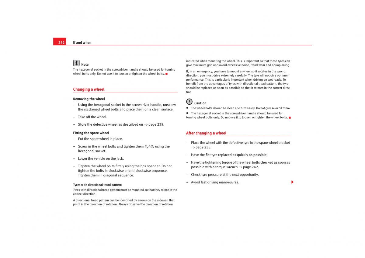 Seat Alhambra I 1 owners manual / page 244