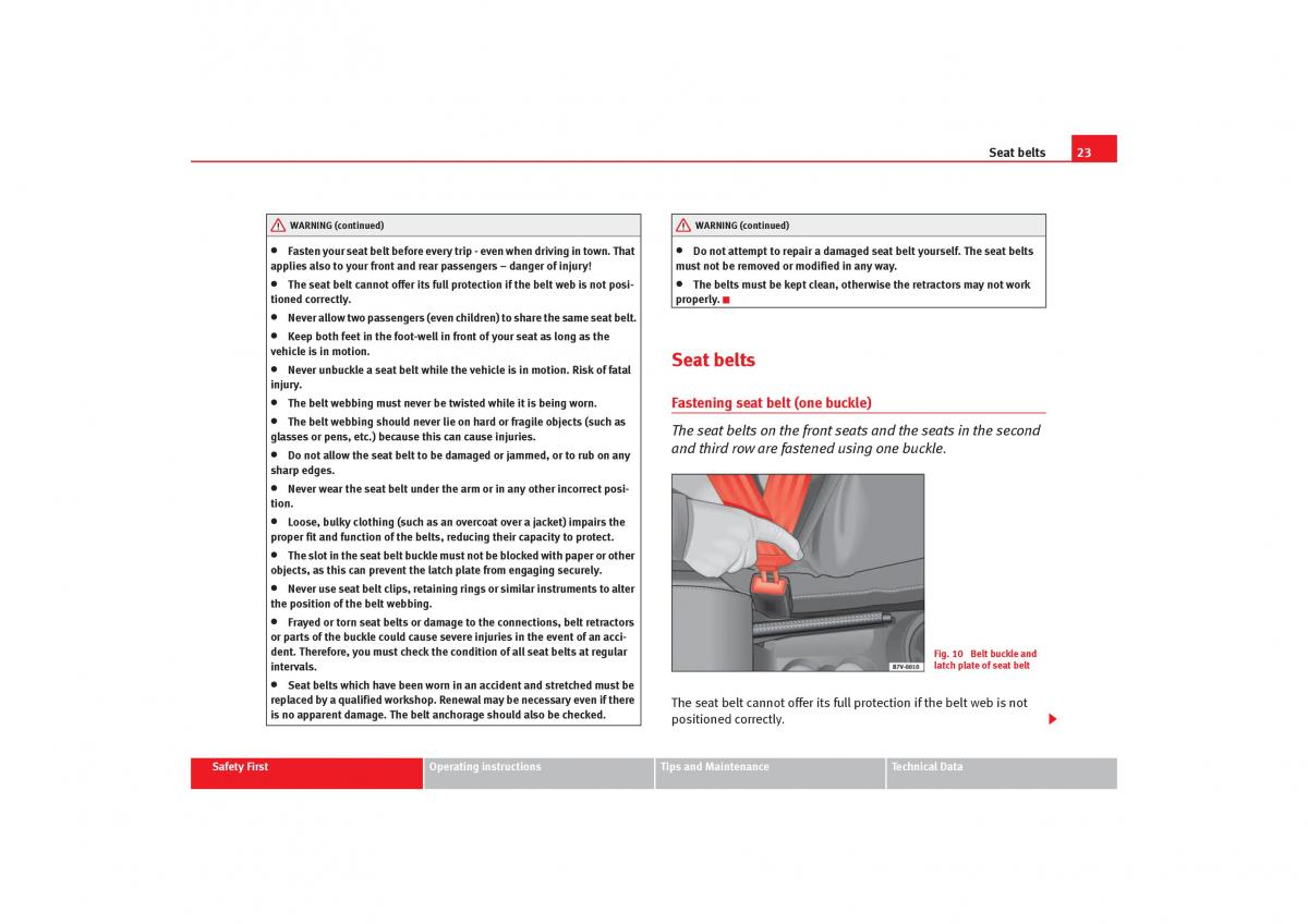 Seat Alhambra I 1 owners manual / page 25