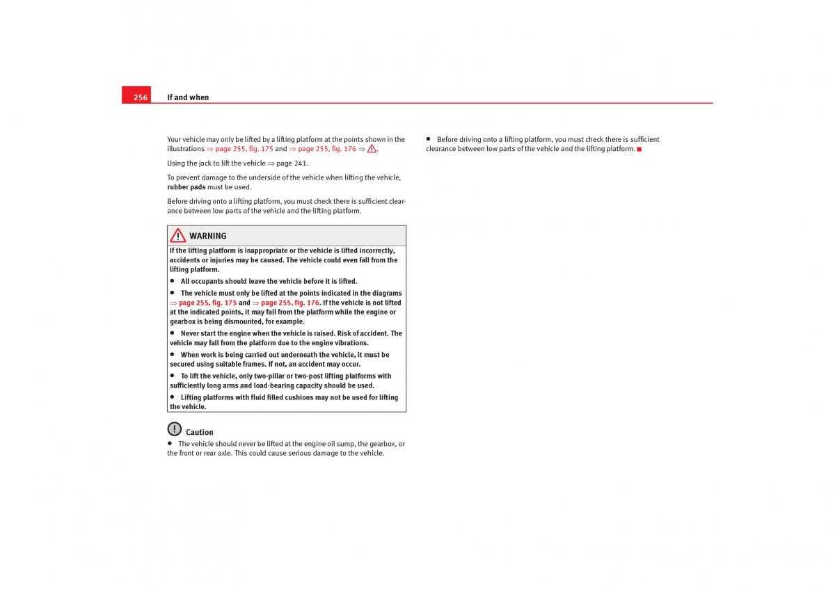 Seat Alhambra I 1 owners manual / page 258