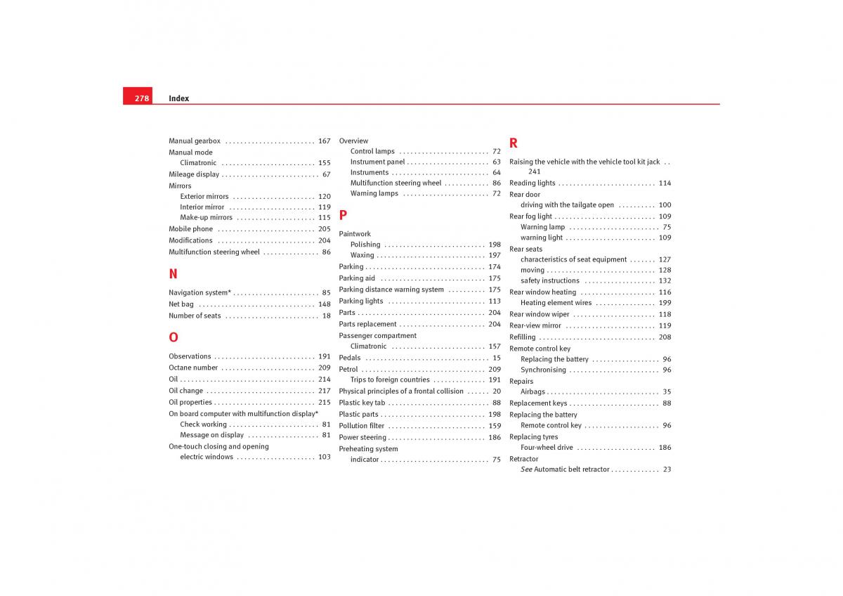 Seat Alhambra I 1 owners manual / page 280