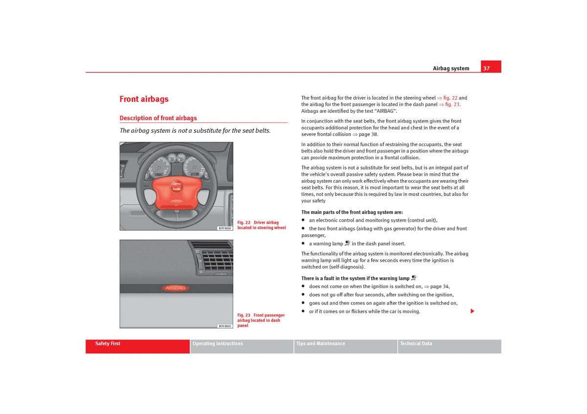 Seat Alhambra I 1 owners manual / page 39