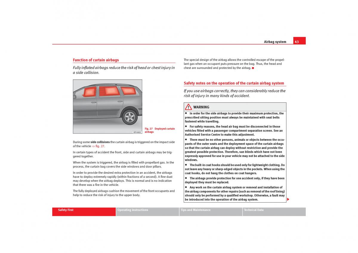 Seat Alhambra I 1 owners manual / page 45