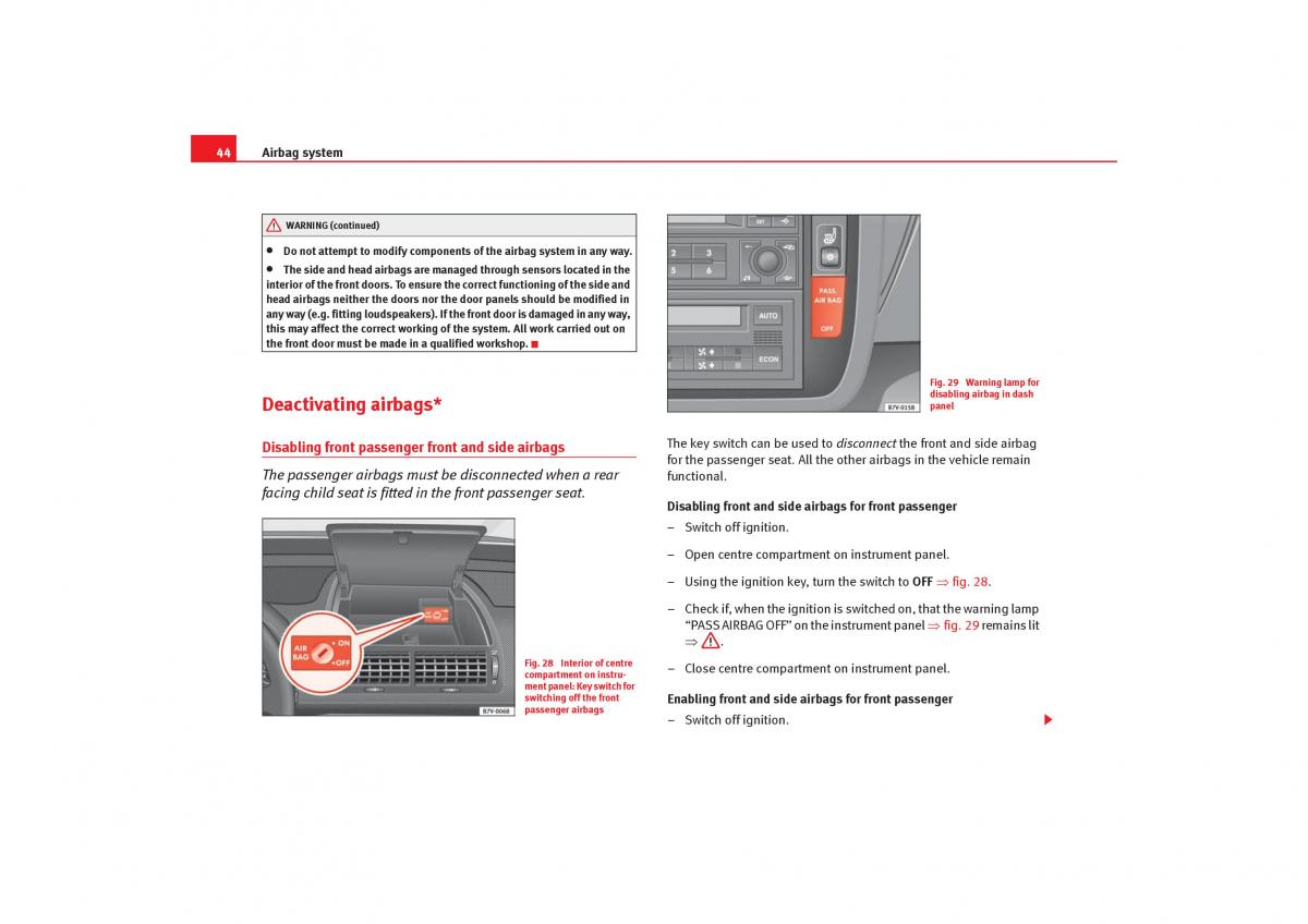 Seat Alhambra I 1 owners manual / page 46