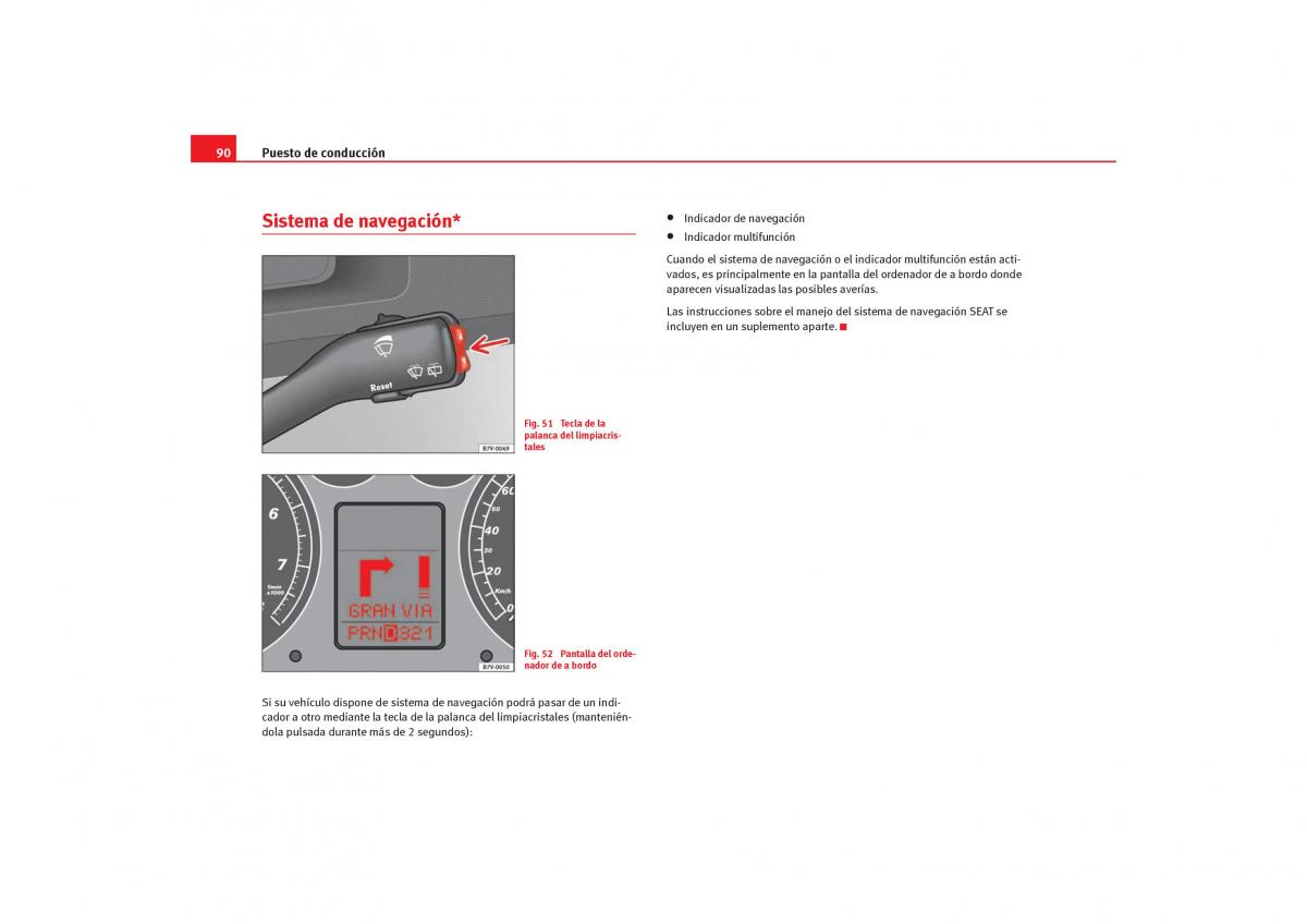 Seat Alhambra I 1 manual del propietario / page 92