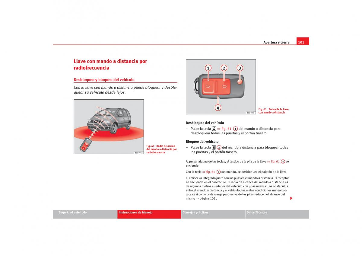 Seat Alhambra I 1 manual del propietario / page 103