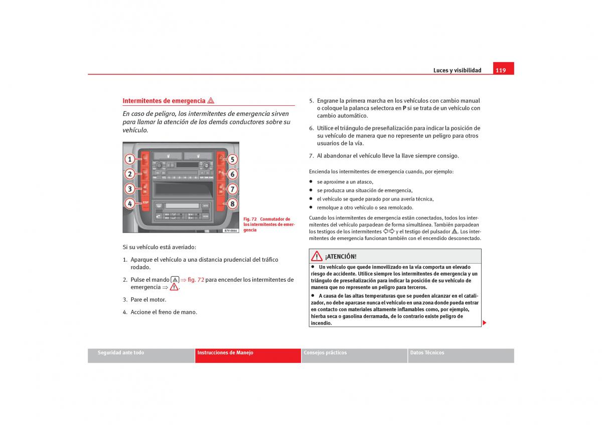 Seat Alhambra I 1 manual del propietario / page 121