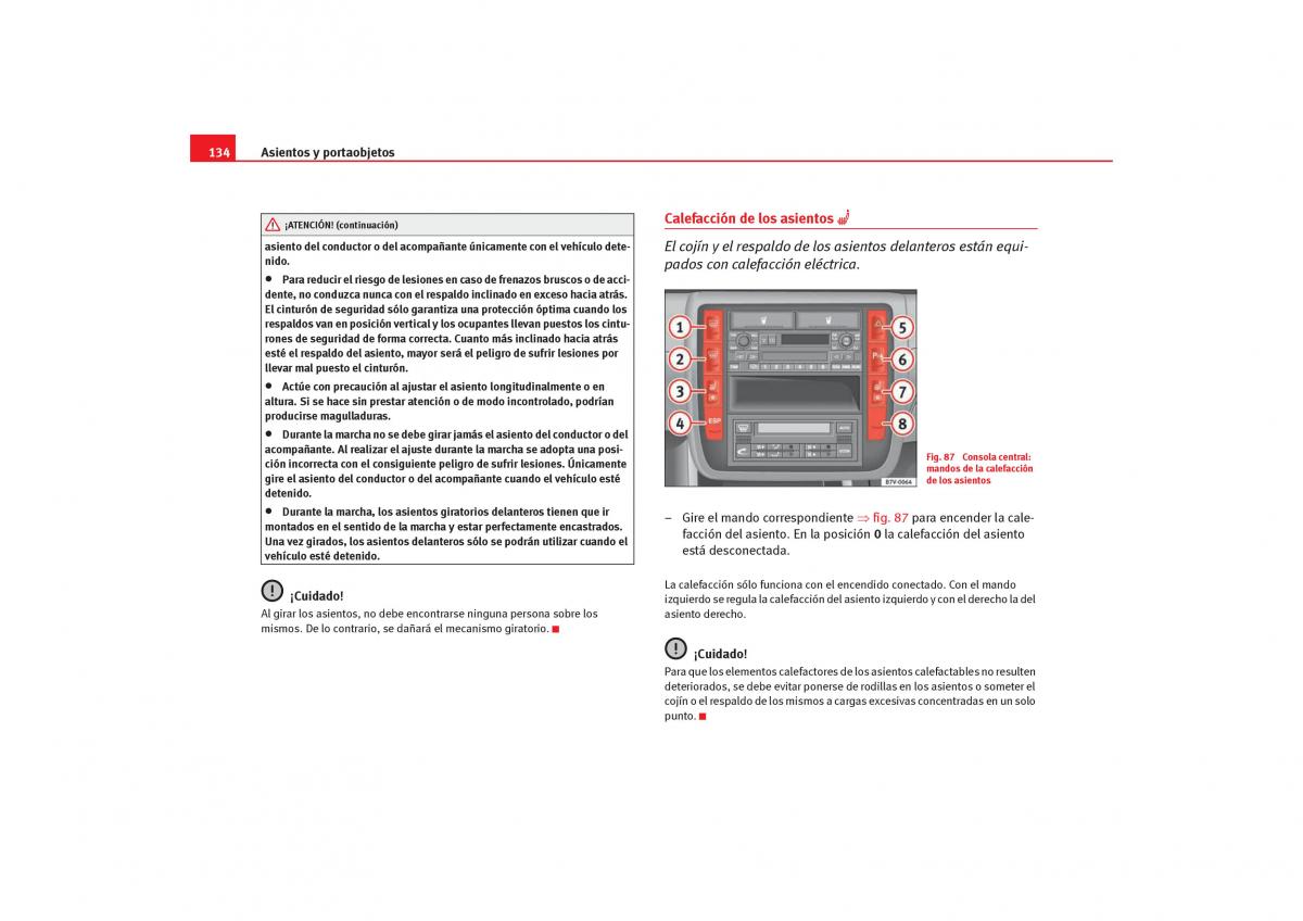 Seat Alhambra I 1 manual del propietario / page 136