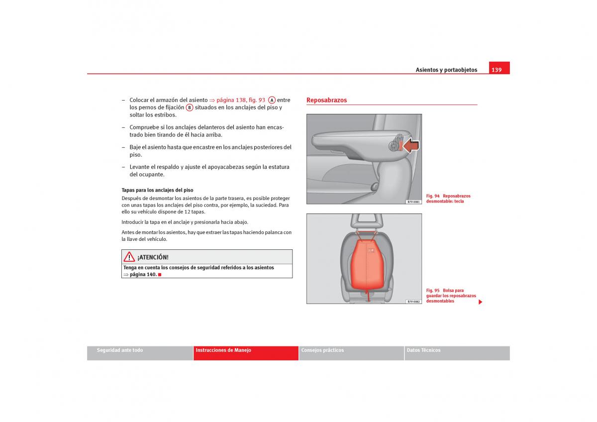 Seat Alhambra I 1 manual del propietario / page 141