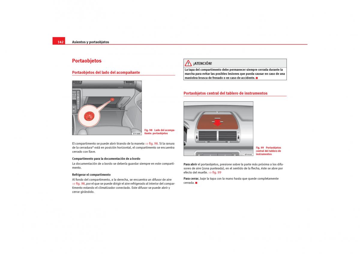 Seat Alhambra I 1 manual del propietario / page 144