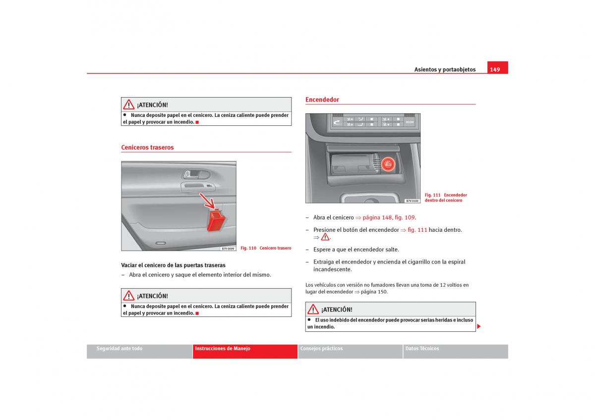 Seat Alhambra I 1 manual del propietario / page 151