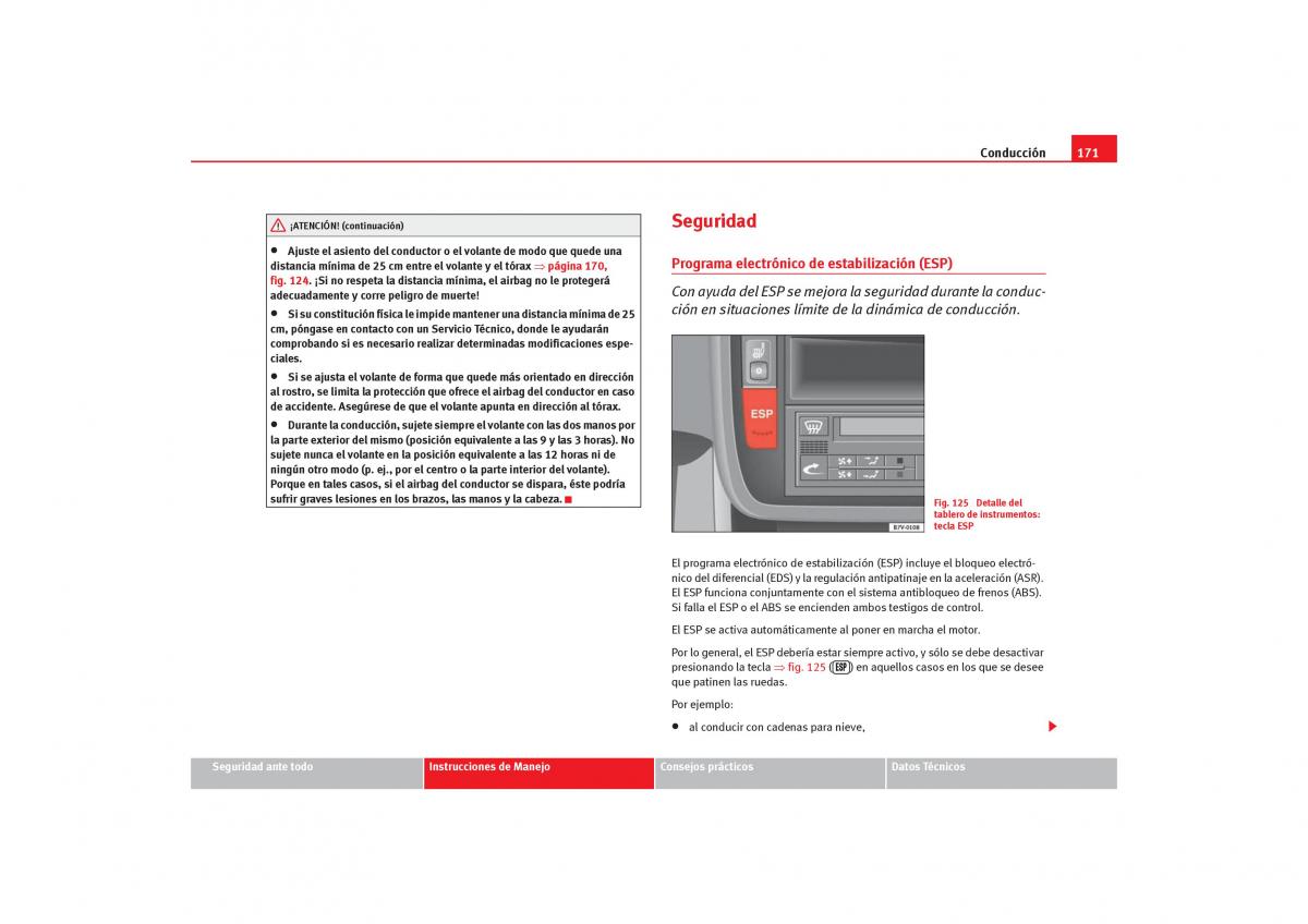 Seat Alhambra I 1 manual del propietario / page 173