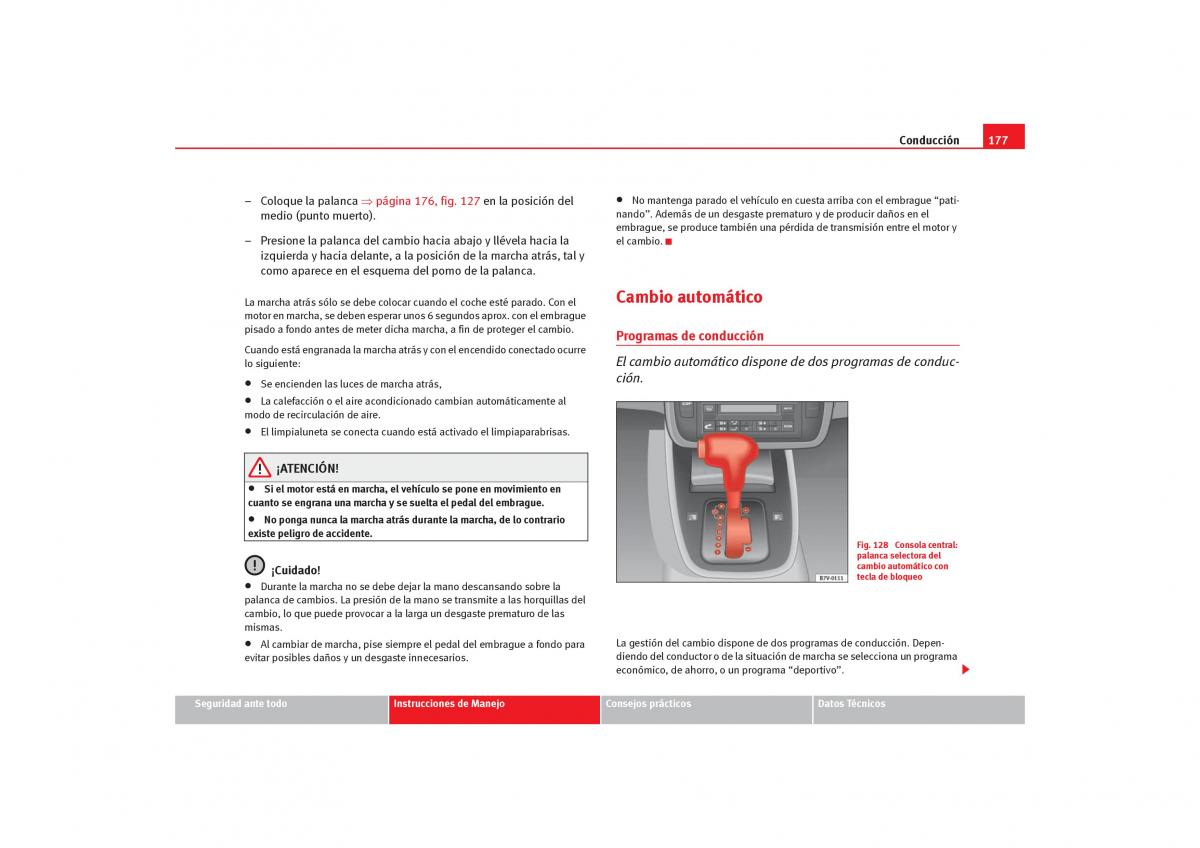 Seat Alhambra I 1 manual del propietario / page 179